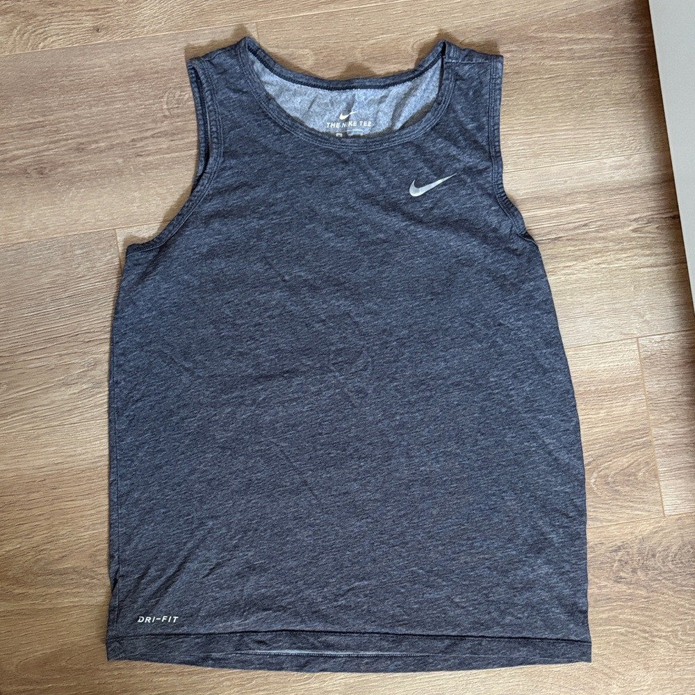 Nike Men’s Gray Dri-FIT Athletic Tank